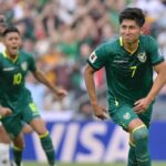 Celebración de Bolivia en duelo de semifinales previo a la final del repechaje en el duelo Bolivia vs Irak. Foto: EFE